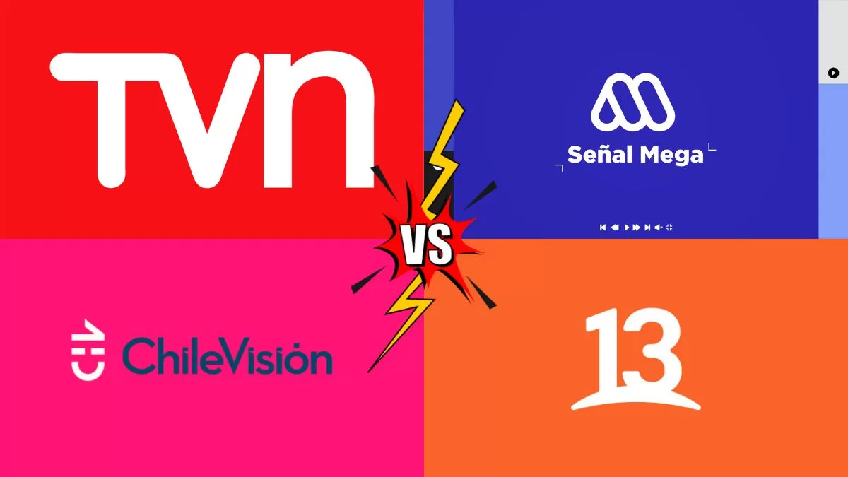 Los 4 canales de TV Chilena compitiendo en el rating.
